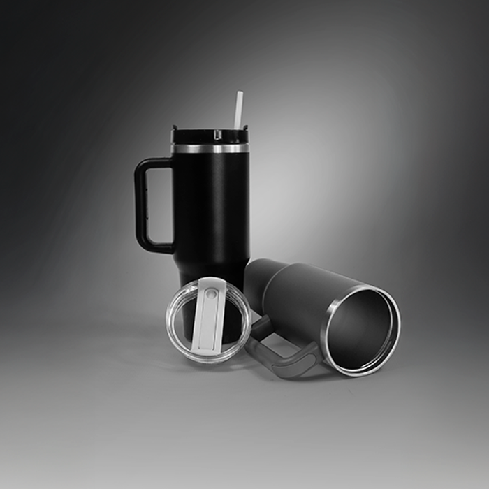 1.2L Double Walled Travel Mug with Straw