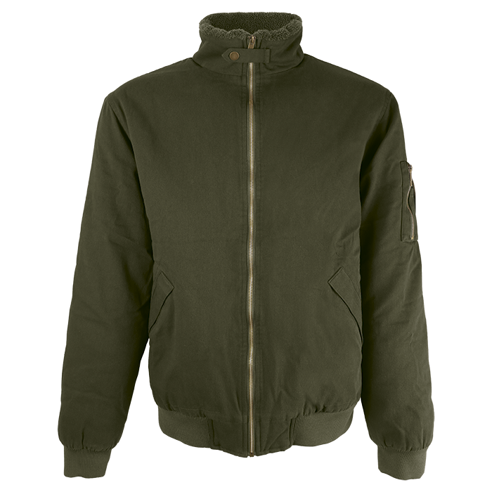 Cotton Bomber Sherpa-lined Jacket Mens