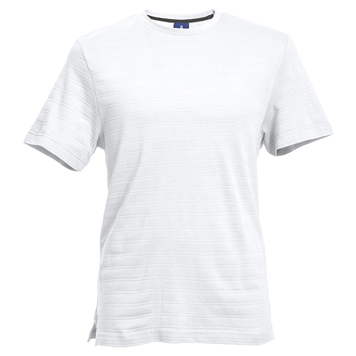 170g Pique Knit Jacquard Stripe T-Shirt